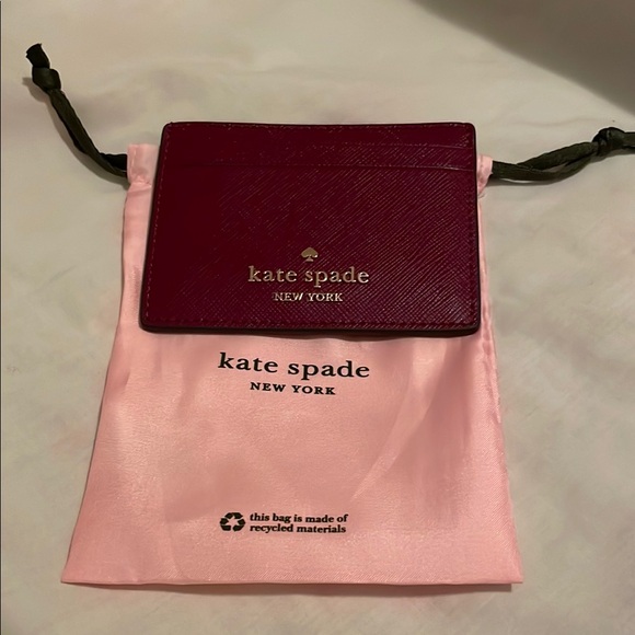 kate spade Accessories - Kate Spade Deep Red Card Holder